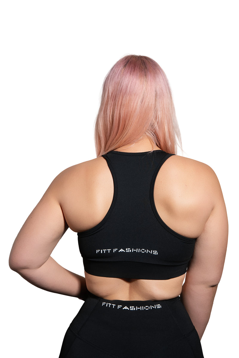 Racerback Sport Bras and Fit Gym - Black