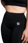 Ladies High Waisted Leggings - Black