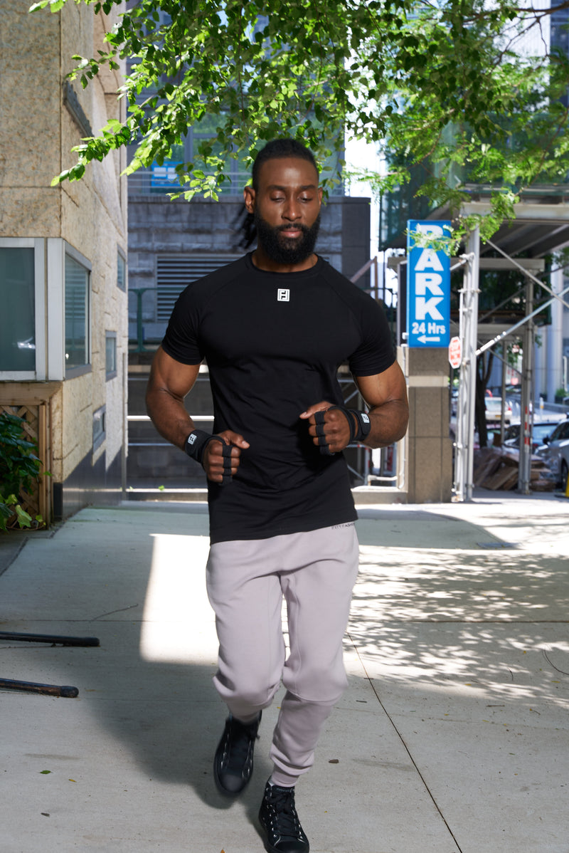 Mens Fitted Active Joggers - Gray