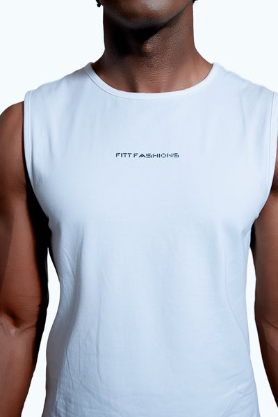 Tank Tops Breathable Workout Muscle Sleeveless - White
