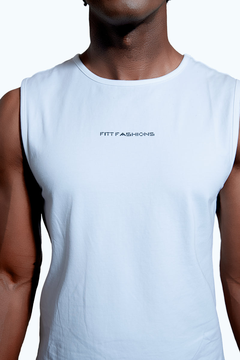 Tank Tops Breathable Workout Muscle Sleeveless - White