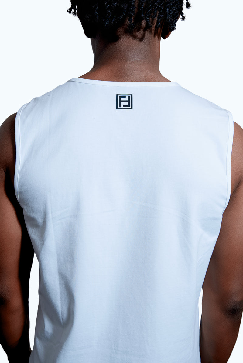 Tank Tops Breathable Workout Muscle Sleeveless - White