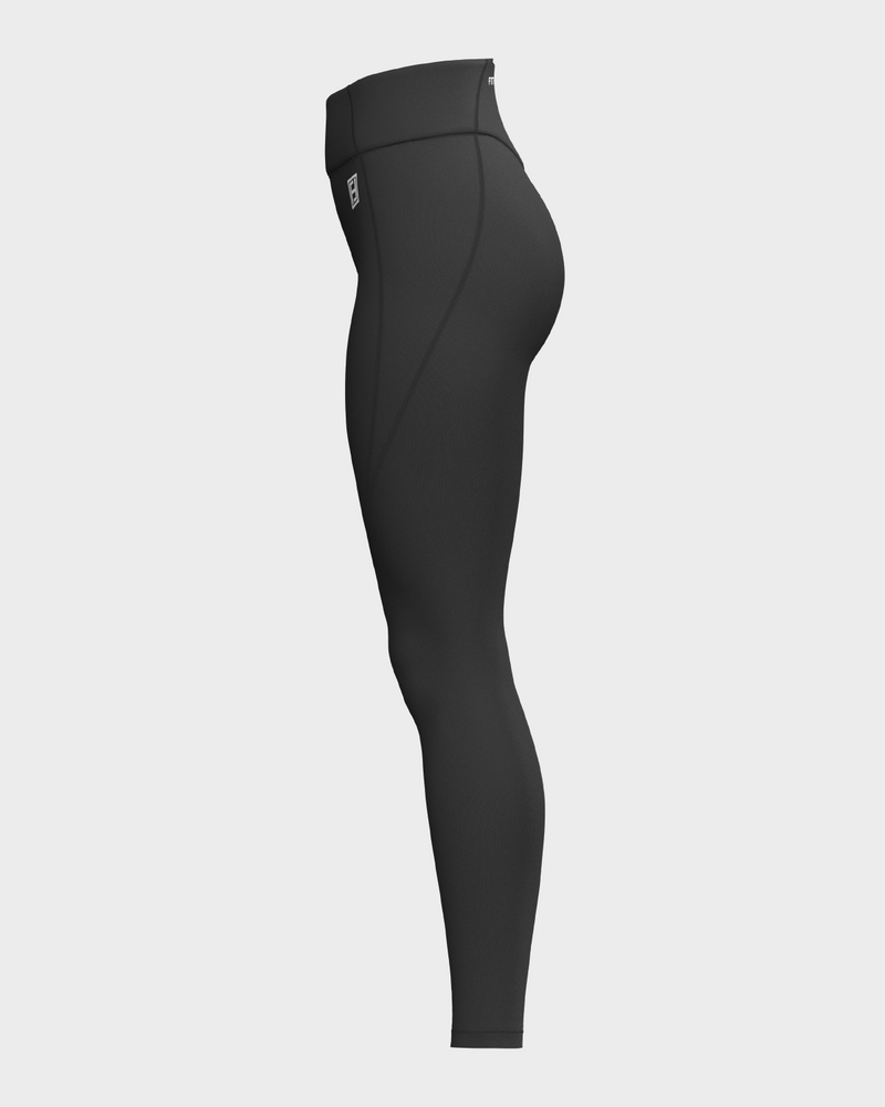 Ladies High Waisted Leggings - Black