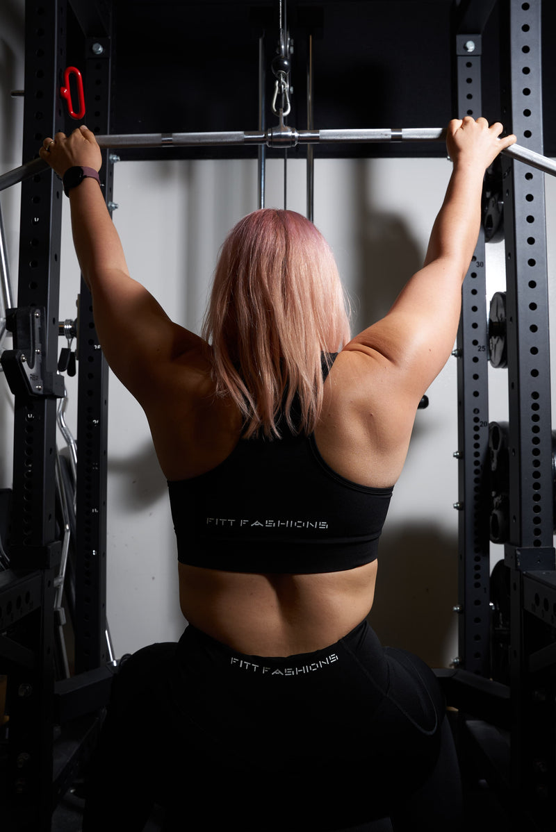Racerback Sport Bras and Fit Gym - Black