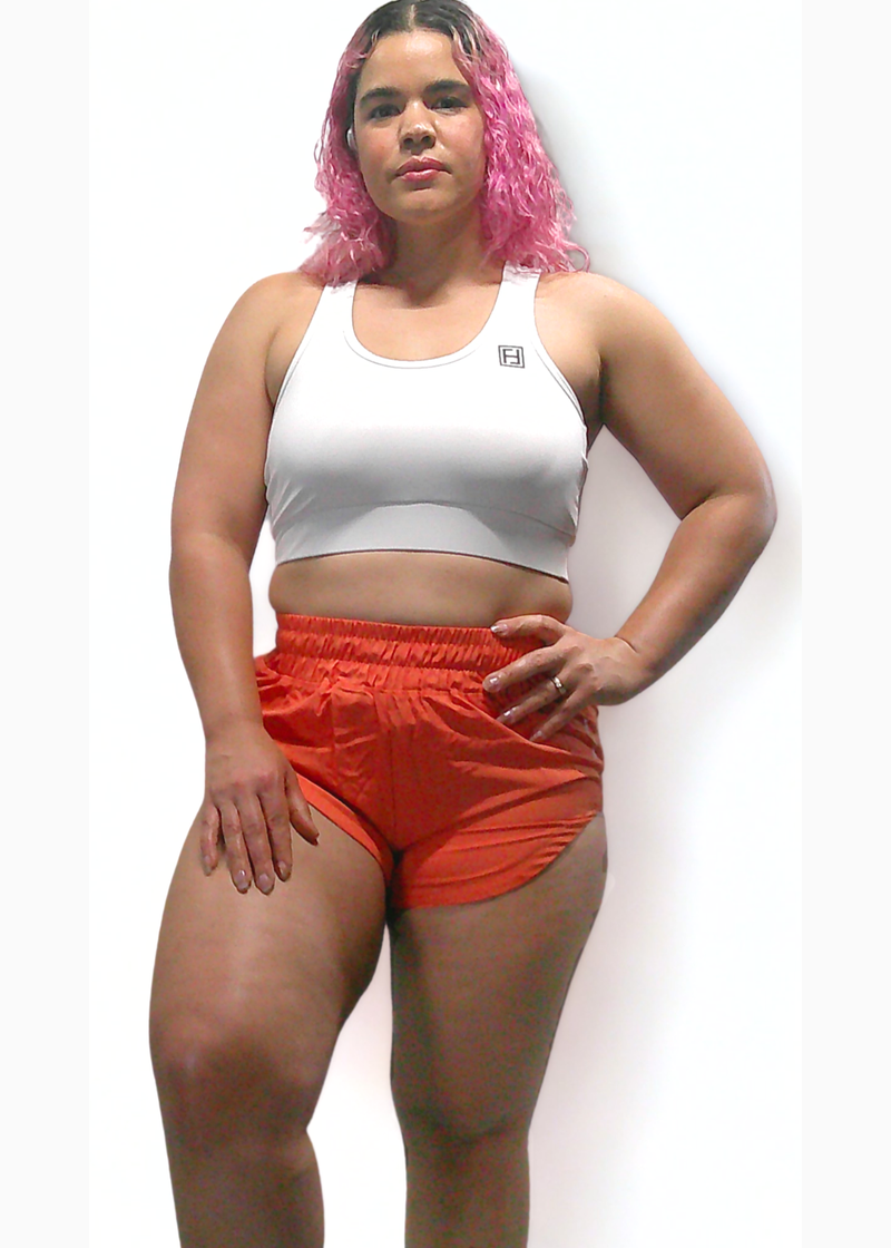 Racerback Sport Bras and Fit Gym -White