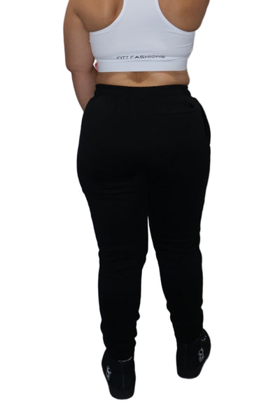UNISEX OVERSIZED CUFFED JOGGERS - Black